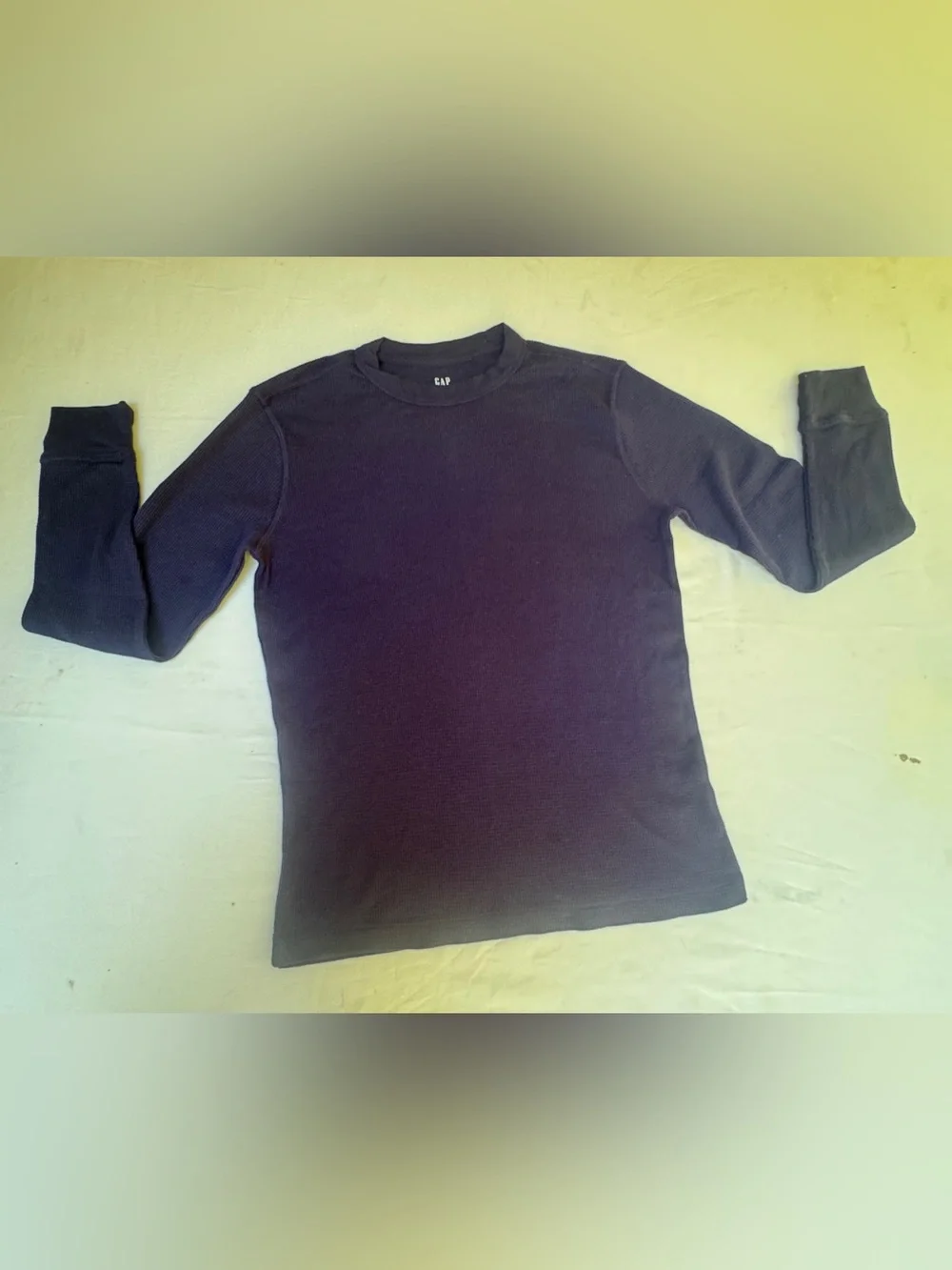 Gap Thermal waffle knit shirt Navy junior boys size S